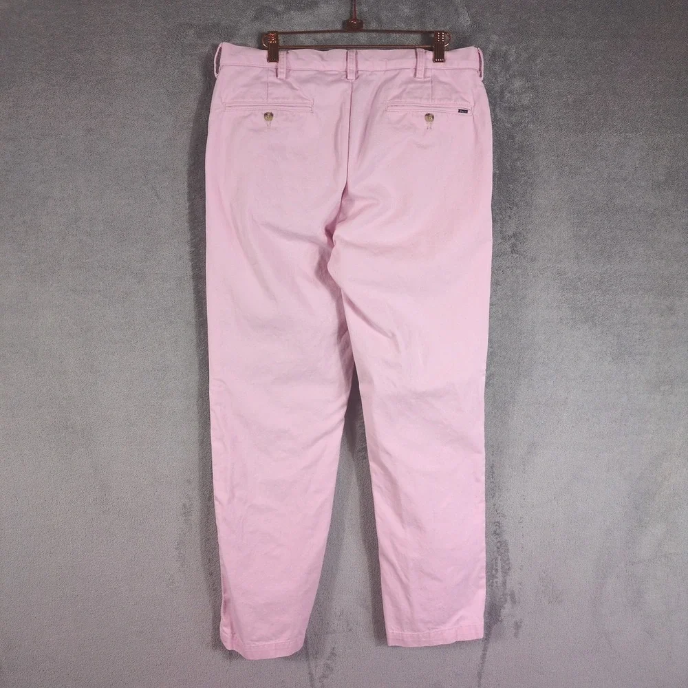 Polo Ralph Lauren Classic Fit Chino Pants Mens 34x32 Pink Cotton Twill Slacks